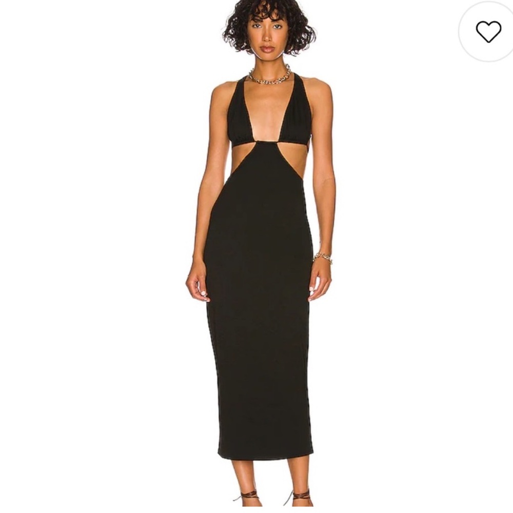 WeWoreWhat black midi dress